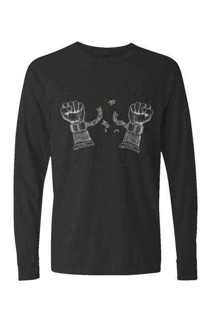 breakout black Pigment Dyed Heavyweight Long Sleev