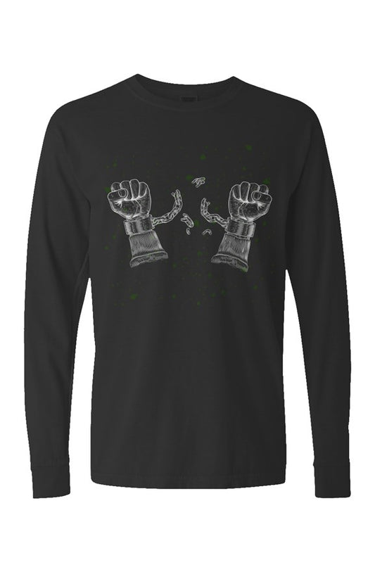 breakout black Pigment Dyed Heavyweight Long Sleev